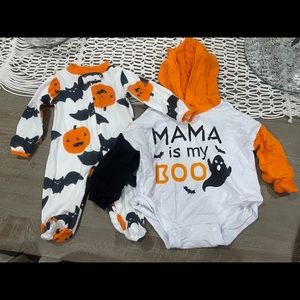 Mama is my boo Romper and newborn Halloween pajamas